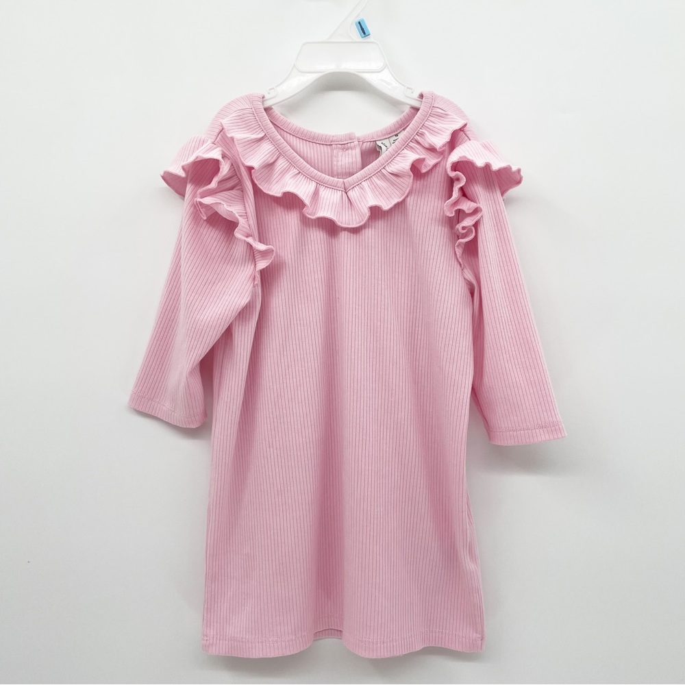 Janie and Jack Girl's Ruffle Ribbed Top